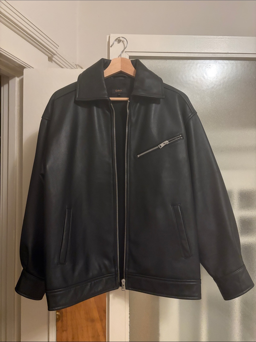(Final Sale!!) Quince 100% Leather Oversized Bomber Jacket - Women